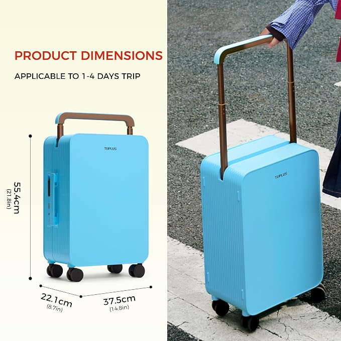 TUPLUS 20” Carry-On Hardside Luggage Lightweight ABS Travel Suitcase
