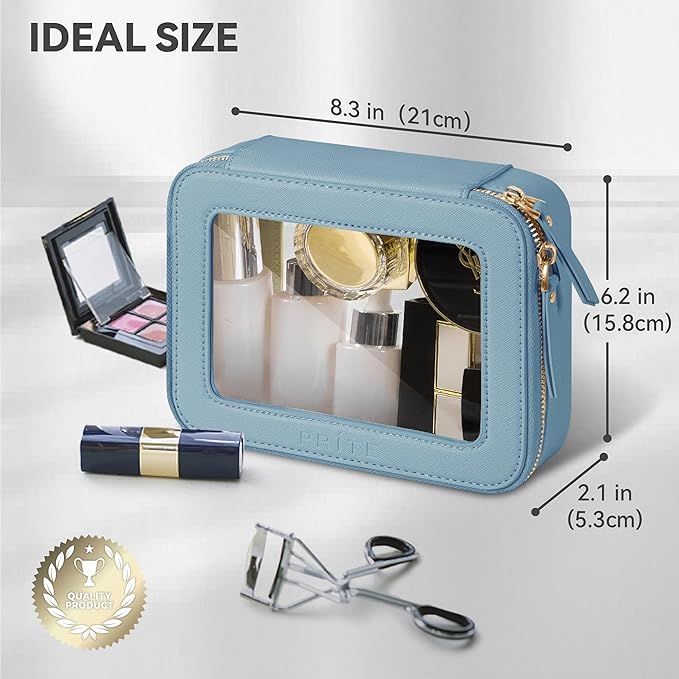 Prite Clear Makeup Bag Cosmetic Organizer Case Waterproof Travel Toiletry Bag