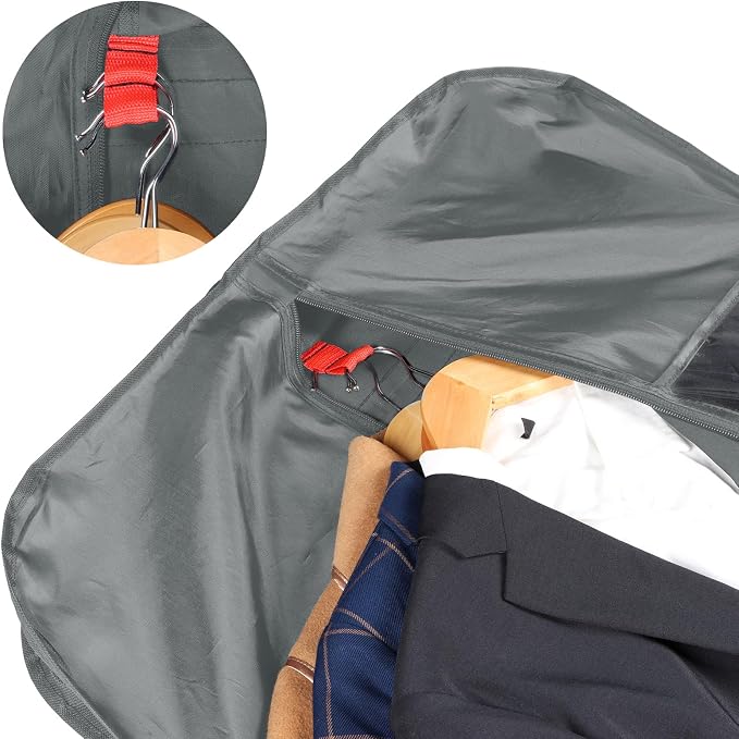 Zilink Upgraded Garment Bags for Travel Hanging Fur Coat Storage Bag Suit Bags
