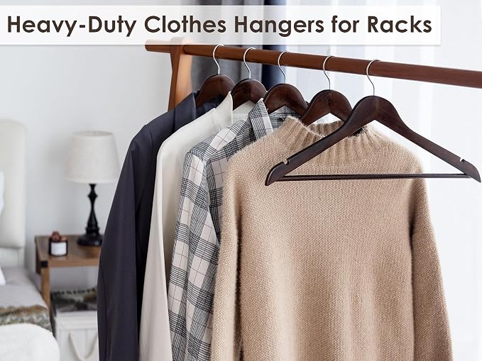 StorageWorks Wooden Hangers 30 Pack, Wood Coat Hanger