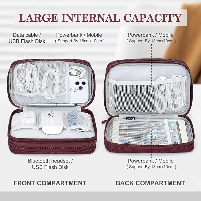 FYY Electronic Organizer, Large Travel Cable Organizer Bag Pouch Electronic