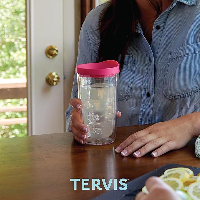 Tervis Tropical Animal Collection Made in USA Double Walled Insulated Tumbler Travel Cup Keeps Drinks Cold & Hot, 16oz, Crab