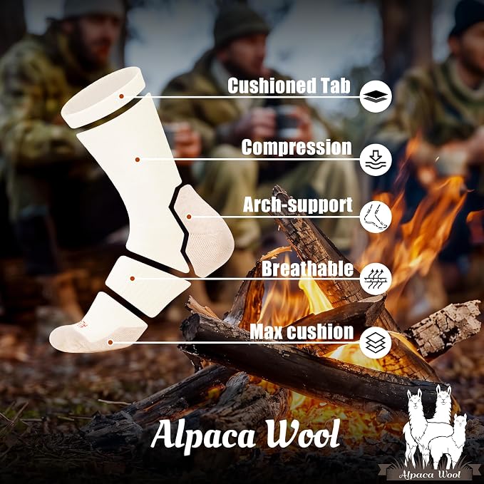 Alpaca Wool Hunting Socks 2 pairs