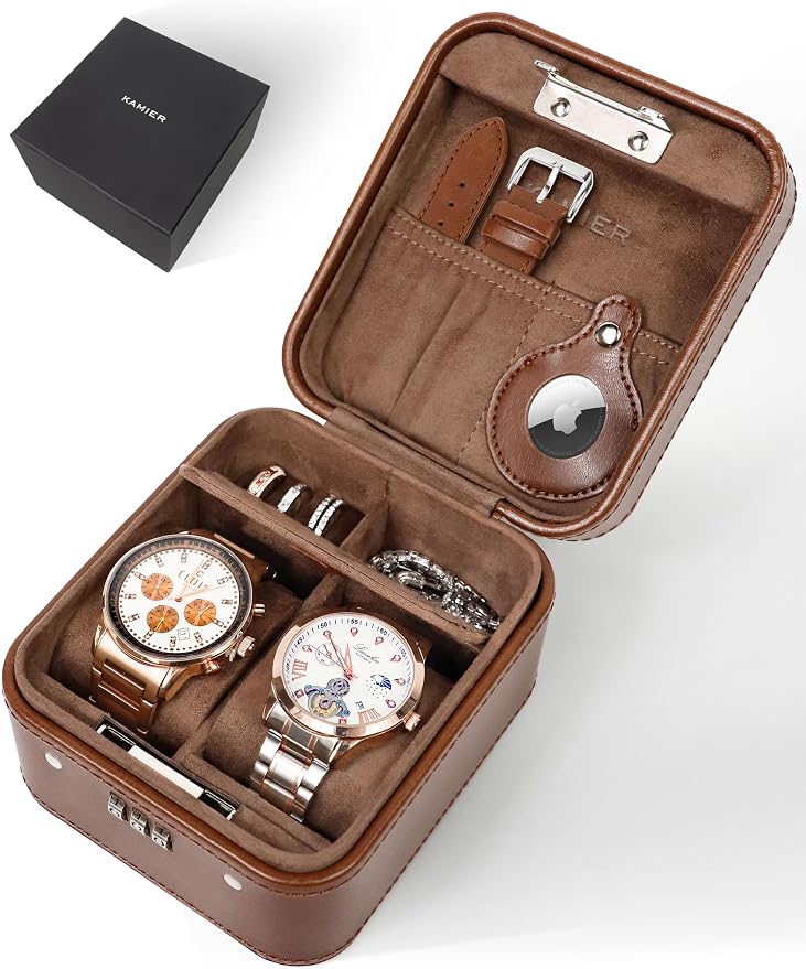 KAMIER Watch Travel Case with Combination Lock