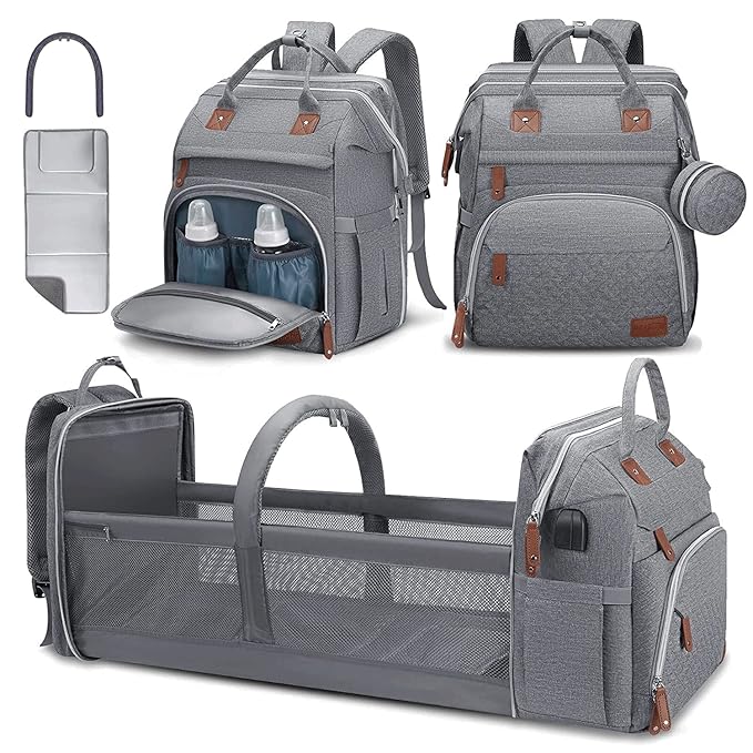DERJUNSTAR Diaper Bag Backpack – Large Capacity Baby Diaper Bag