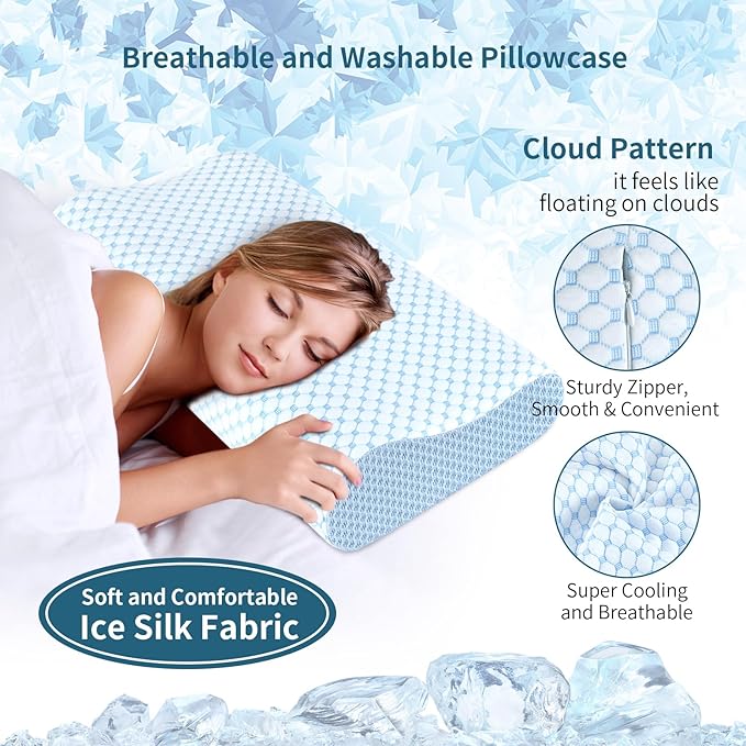 Cervical Pillow for Neck Pain Relief, Contour Memory Foam Pillows for Sleeping