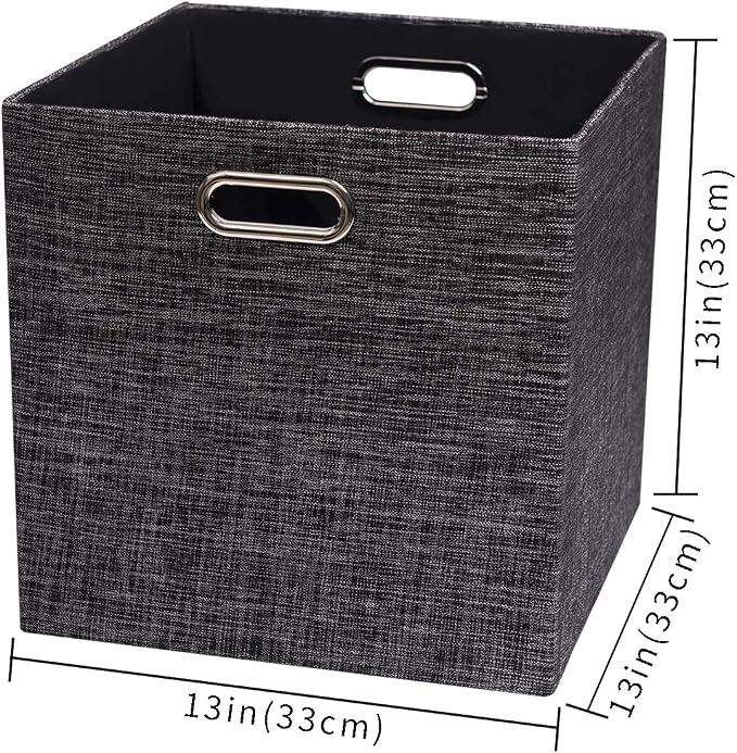 Posprica Fabric Storage Cubes, 13×13×13 cube storage bins, Foldable Drawers