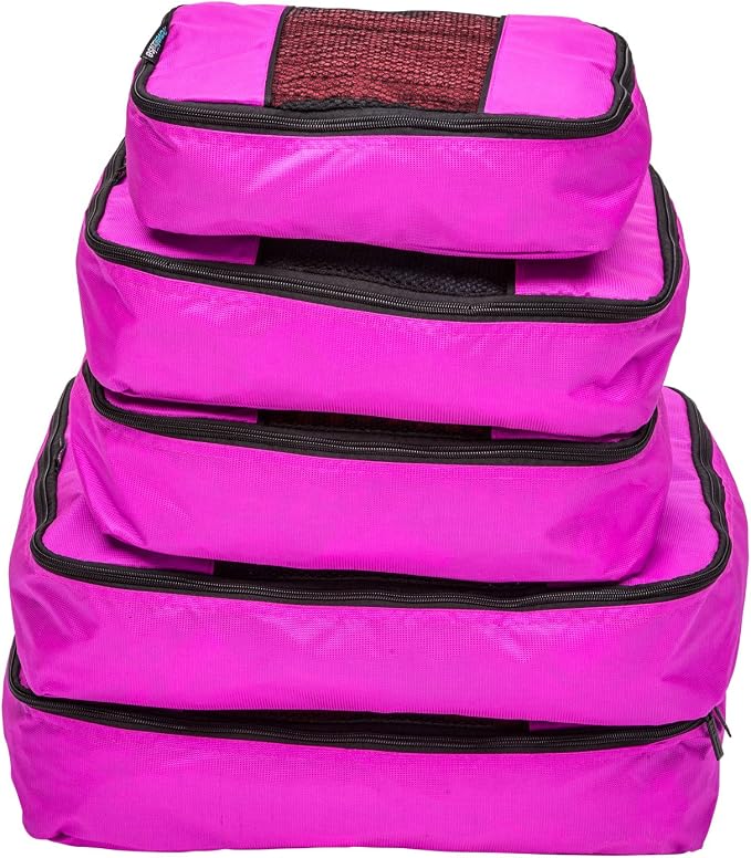 TravelWise Luggage Packing Organization Cubes 5 Pack, 1 Small, 2 Medium