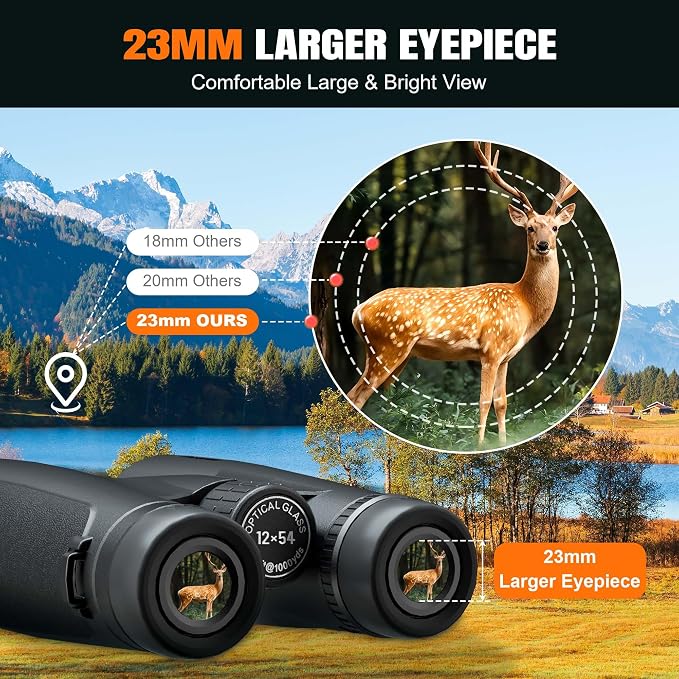 12x54 HD Binoculars for Adults High Powered