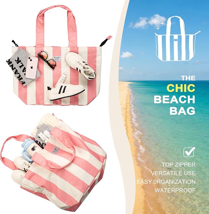 Beach Bags Waterproof Sandproof, XL Large Pool Tote Bag