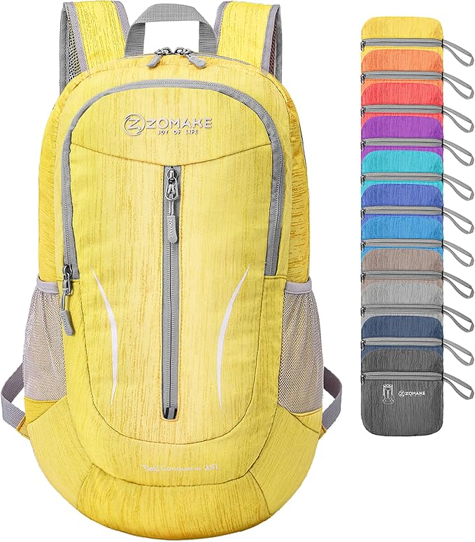 ZOMAKE 25L Ultra Lightweight Packable Backpack, Foldable Hiking Backpacks Water