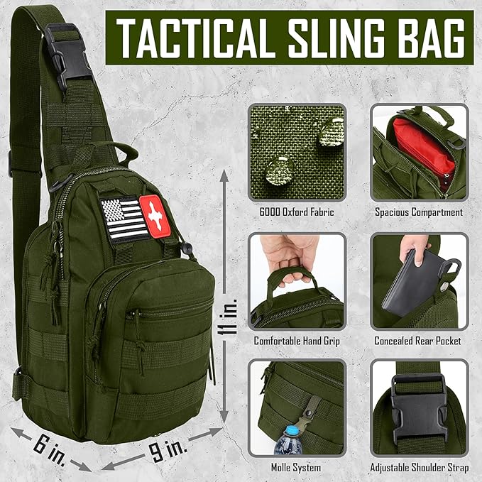 Survival Kit, Camping Axe, Crossbody Bag