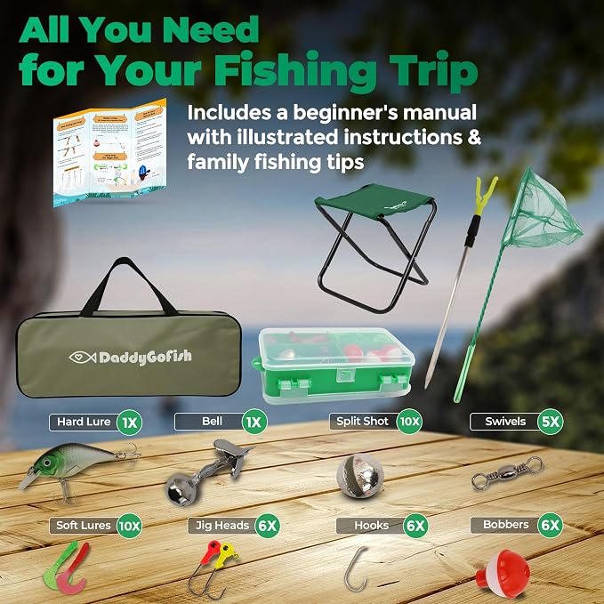 DaddyGoFish Kids Fishing Pole