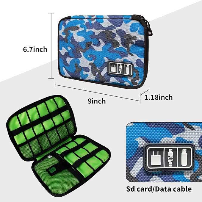 Electronics Travel Organizer, Portable Waterproof Electronic Travel Storage Bag