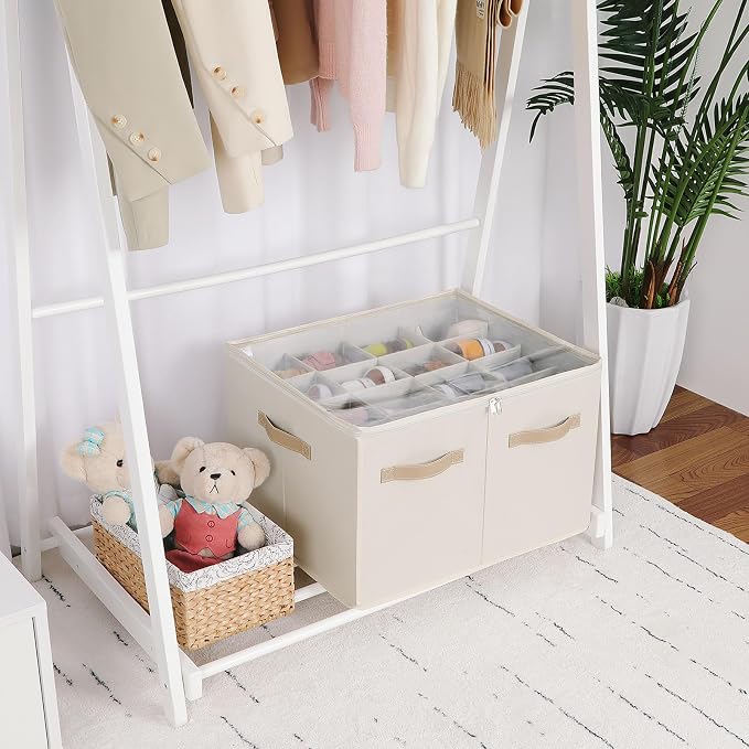 Shoe Organizer for Closet 2 Pack, Foldable Shoe Box