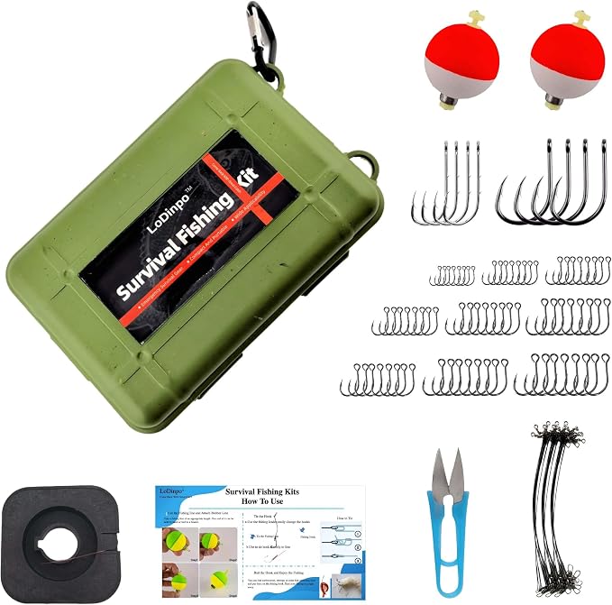 Mini Survival Fishing Kit Small Emergency Fishing TackleBox Pocket Outdoor