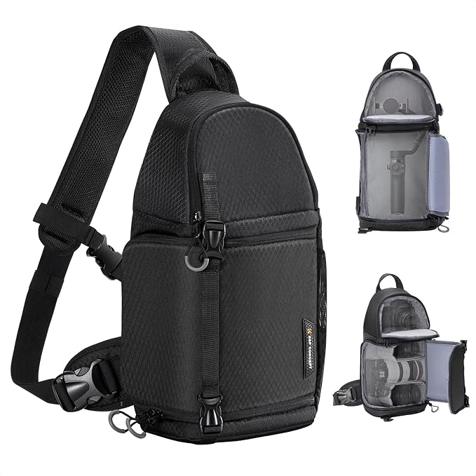 K&F CONCEPT Camera Sling Bag Crossbody Bag Camera Shoulder Backpack