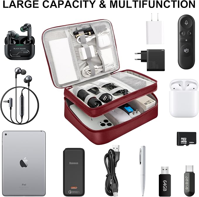 Electronic Organizer Travel Case, Travel Cord Organizer Case Portable