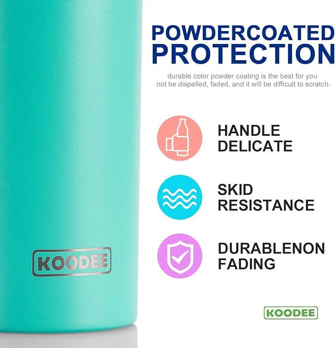koodee 20 oz Stainless Steel Skinny Tumbler Double Wall Insulated Water Tumbler