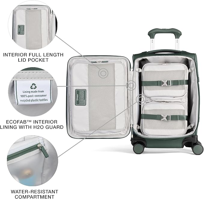 Travelpro VersaPack+ Lightweight Softside Expandable Carry on Luggage, 8