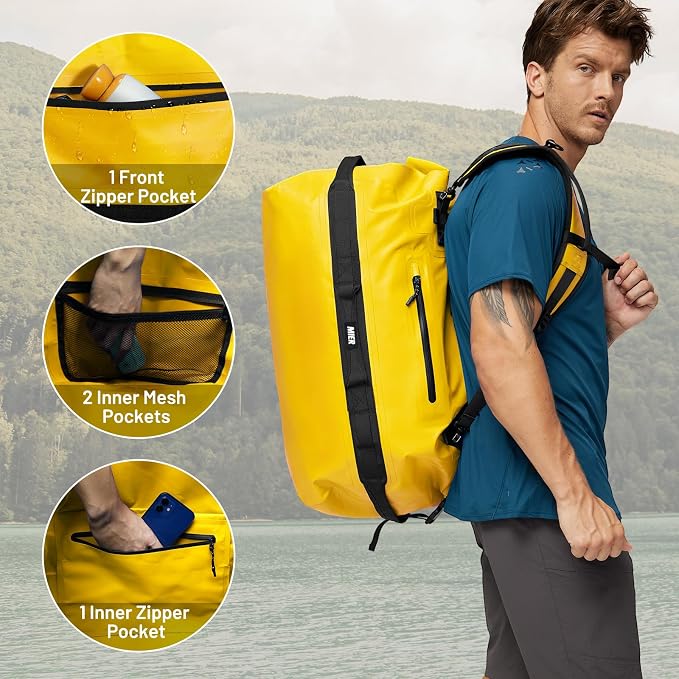 MIER Large Waterproof Duffel Bag Rolltop Dry Backpack Duffle Bags