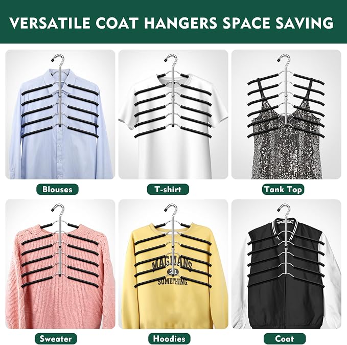DOIOWN Space Saving 6 Tier Coat Hangers
