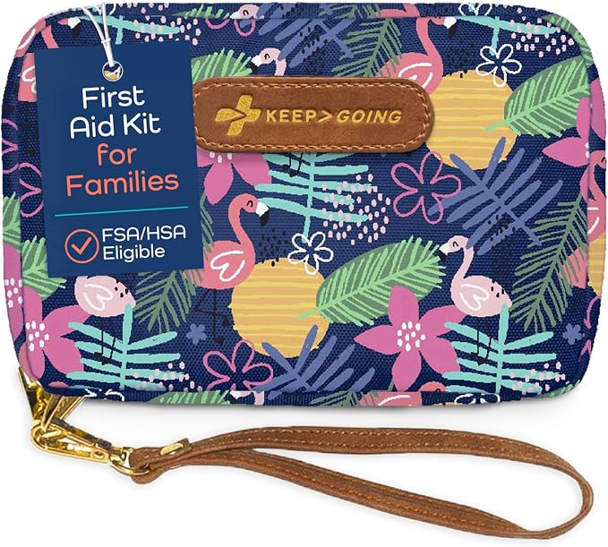 KeepGoing Travel First Aid Kit for Kids – 130 Pc. for Car, Diaper Bag & Backpack