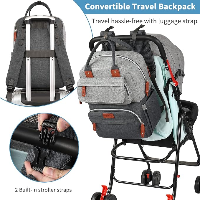 Diaper Bag Backpack, Baby Bag for Boys Girls, Large Diaper Backpack Travel