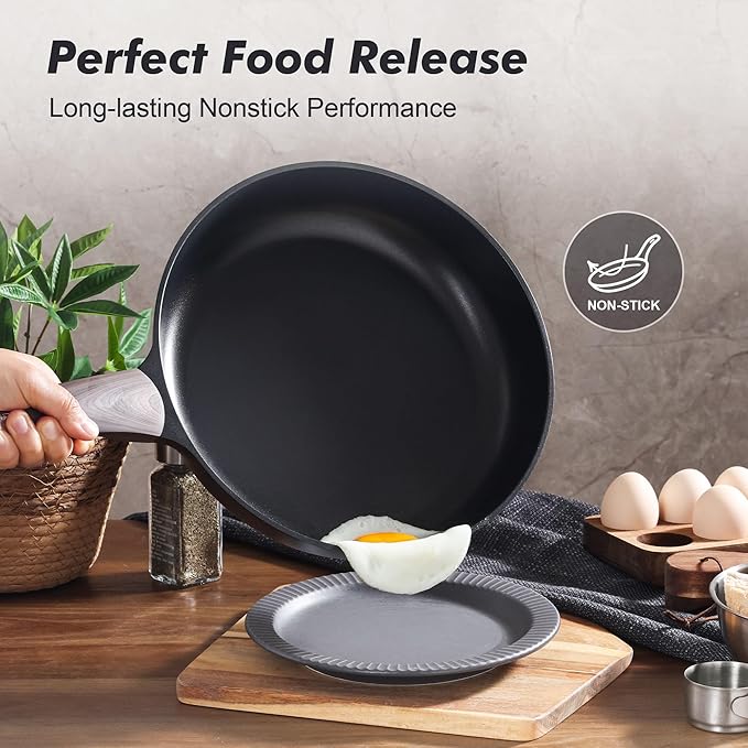 SENSARTE Nonstick Frying Pan Skillet 9.5Inch Non Stick Egg Pan Omelette Pans