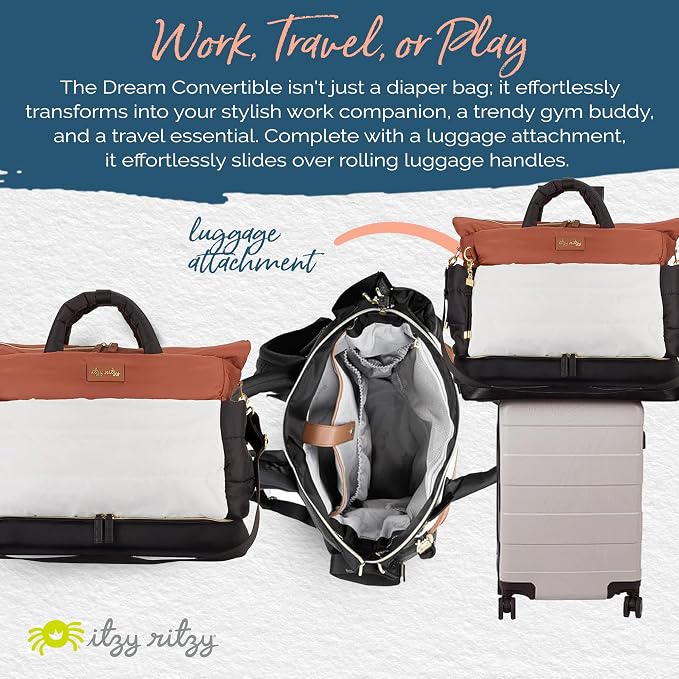 Itzy Ritzy Dream Convertible Diaper Bag Tote Backpack