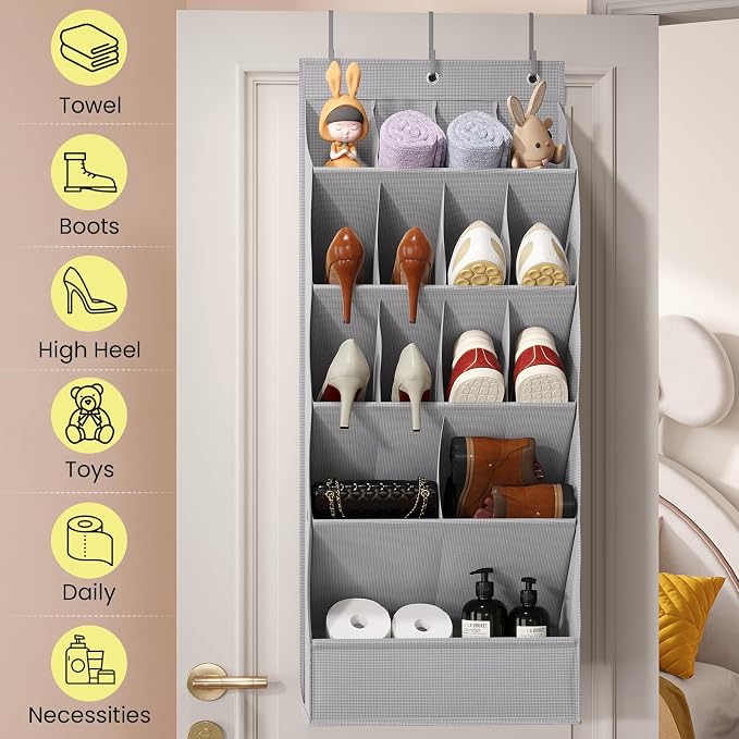 Over the Door Shoe Organizer for Closet, Shoes Rack for Closet