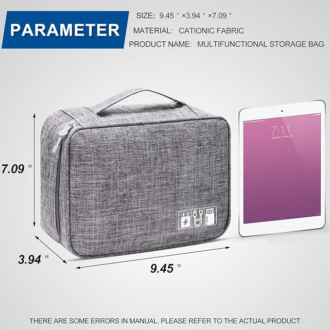 Electronics Organizer Travel Universal Cable Organizer Bag Waterproof
