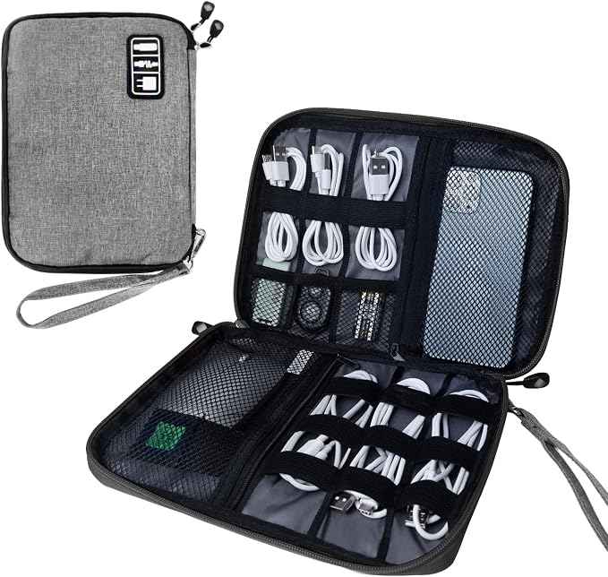 Electronics Travel Organizer, Portable Waterproof Electronic Travel Storage Bag