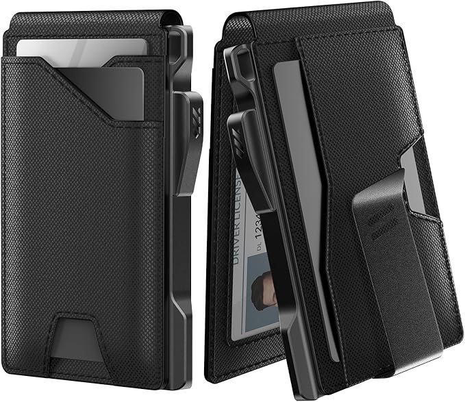 typecase Tactical Wallet for Men Card Holder: Pop Up Card Case, Genuine Leather