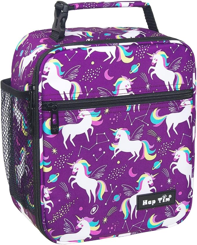 Hap Tim Kids Lunch Box for Girls Boys, Reusable Lunch Bag for Kids, Spacious