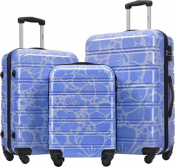 Merax Luggage Sets 3 Piece, Hardside Suitcase Set