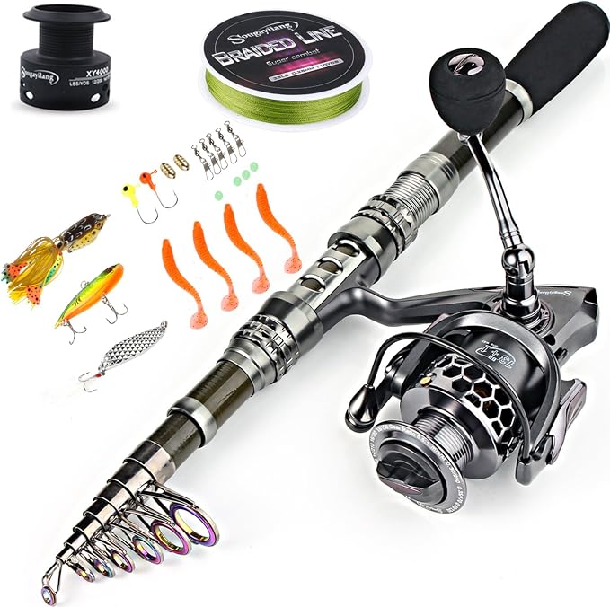 Sougayilang Fishing Rod Reel Combo