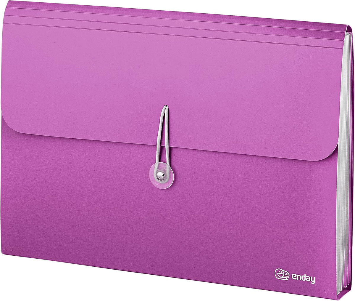 Accordion File Organizer 13 Pocket Expanding File Folder with Labels, Accordion File Organizer Letter Size Letter A4 Paper for Receipts, Bills and Documents 13" x 9.5” –by Enday