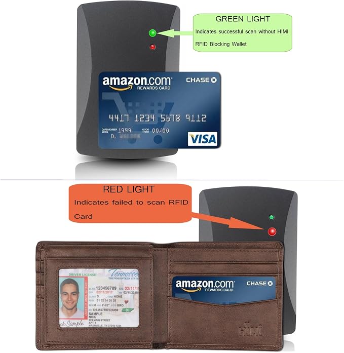 Wallet for Men-Genuine Leather RFID Blocking Bifold Stylish Wallet