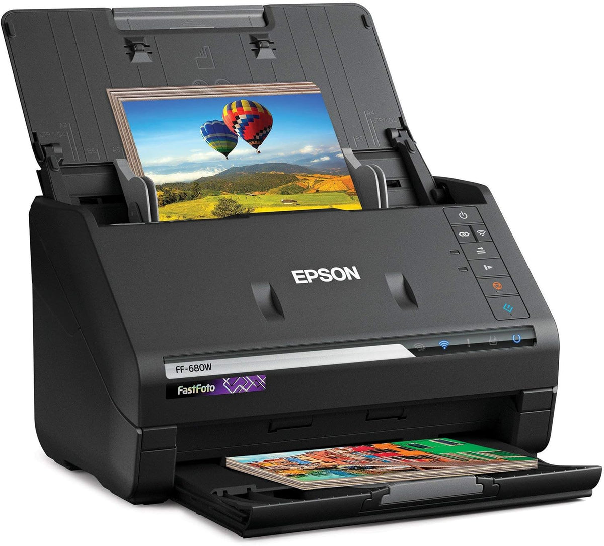 EPSON FastFoto FF-680W Wireless High-speed Photo and Document Scanning System (Renewed) , Black