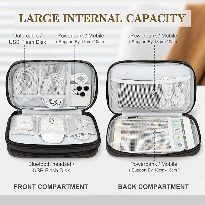 FYY Electronic Organizer, Large Travel Cable Organizer Bag Pouch Electronic