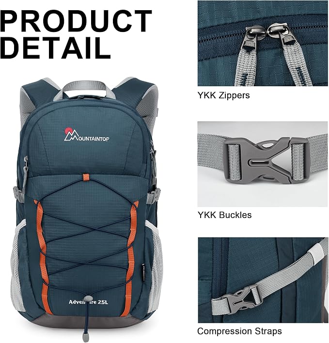 MOUNTAINTOP 25L/40L Hiking Backpack, Lightweight Travel Backpack