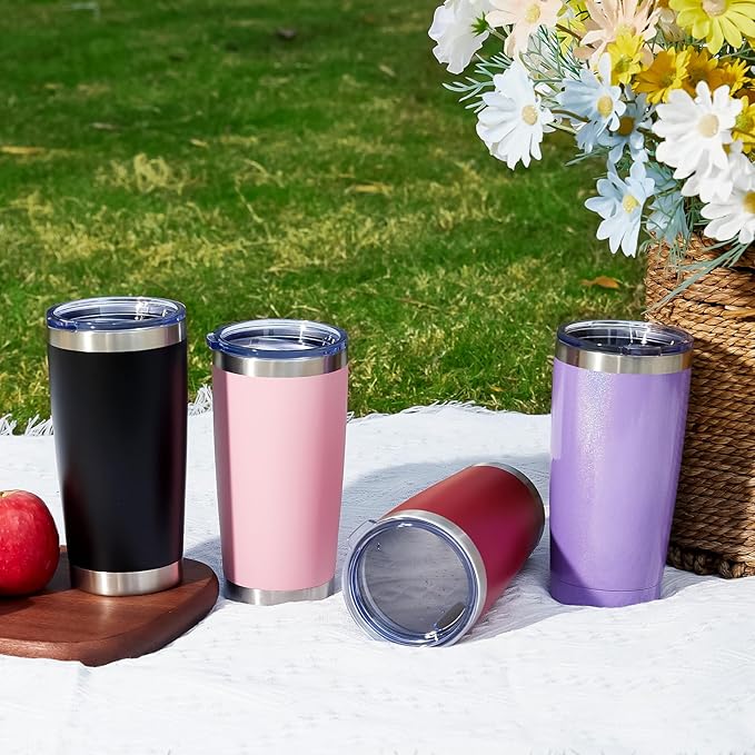 MEWAY 20oz Tumbler 12 Pack Double Wall Vacuum Insulated Travel Mug Bulk