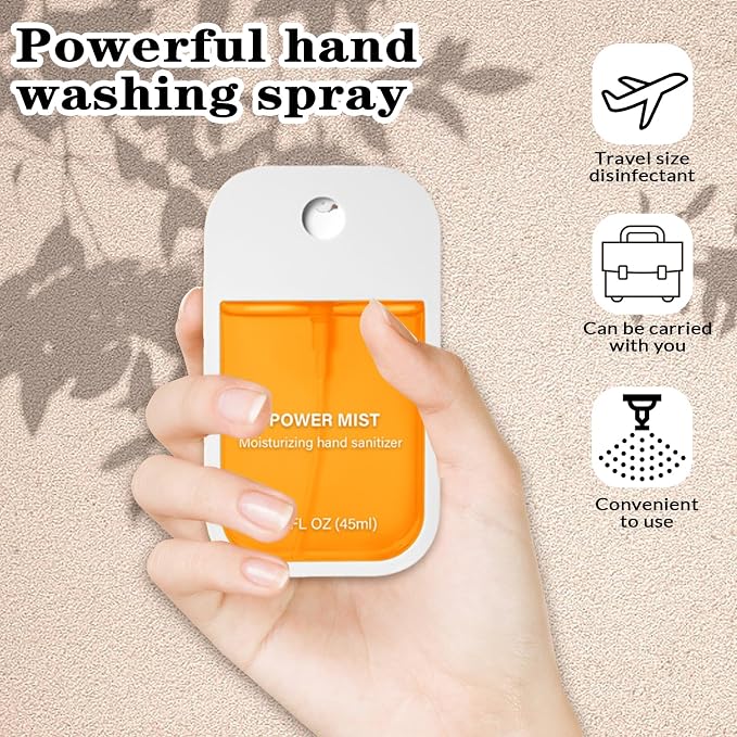 Power Mist Hydrating Hand Sanitizer Spray, Portable Travel-Size Hand Sanitizer