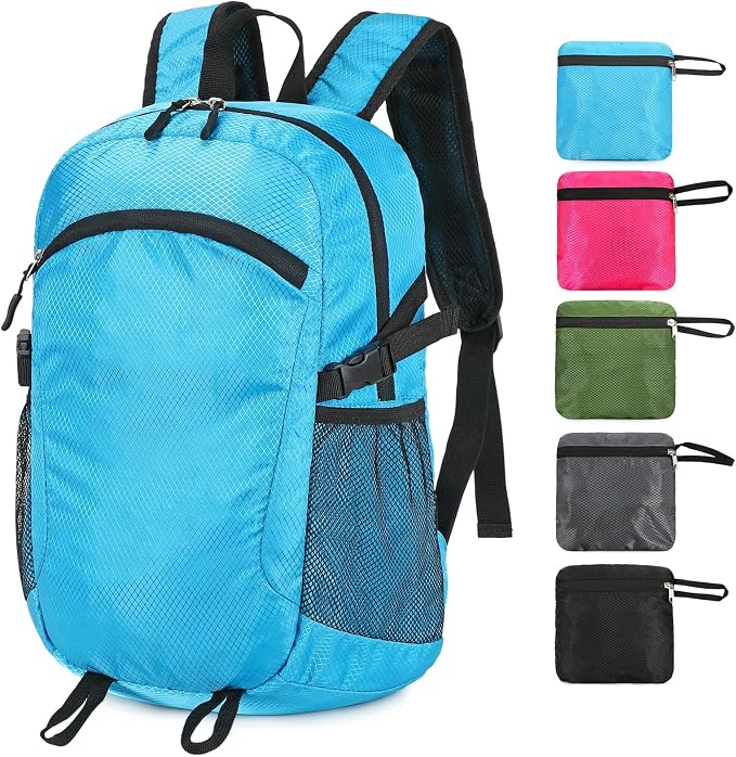 Small Hiking Daypack, 15L Waterproof Hiking Backpack Packable Lightweight