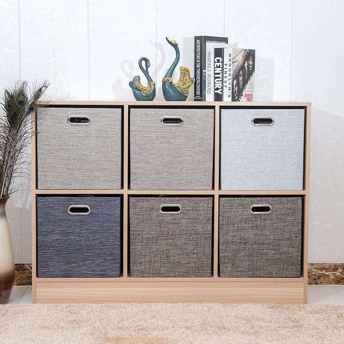 Posprica 3X Thicker Fabric Storage Cubes 13 inch Collapsible Storage Bins