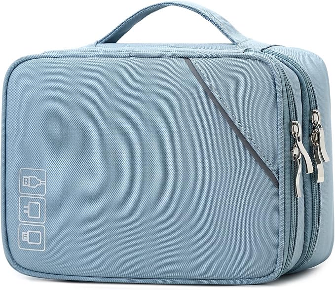Lanola Electronic Accessories Case, Electronics Travel Organizer, Portable