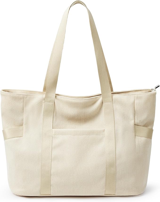 Tote Bag for Women with Zipper, Travel Tote Bags with Compartments Large