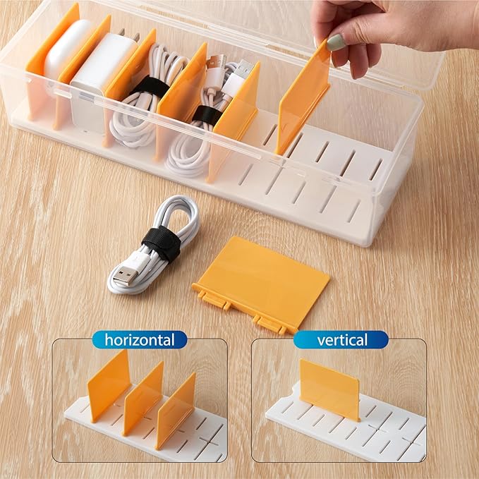 2 Pack Cable Organizer Storage Box