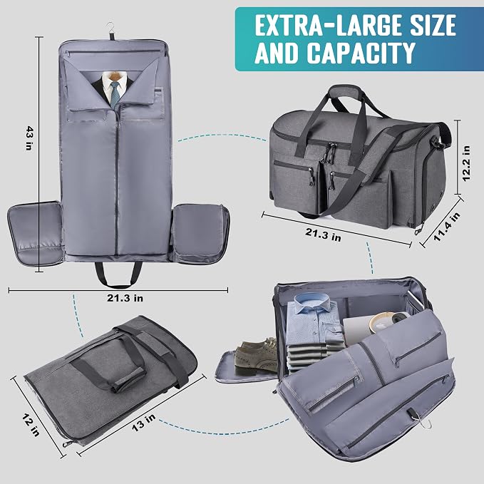 Convertible Garment Duffel Bag
